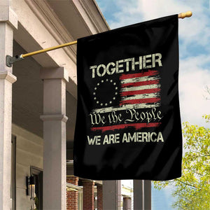 Together We Are America Betsy Ross Patriotic Flag Garden Flag We The People Unity and Freedom Bunny Inspirational Quote TS02 Print Your Wear