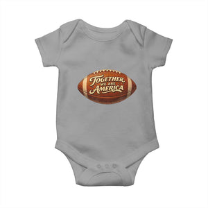Together We Are America Baby Onesie Bold Statement Unity Bunny Inspirational Quote TS02 Sport Gray Print Your Wear
