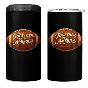 Together We Are America 4 in 1 Can Cooler Tumbler Bold Statement Unity Bunny Inspirational Quote TS02 One Size: 16 oz Black Print Your Wear