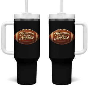 Together We Are America Tumbler With Handle Bold Statement Unity Bunny Inspirational Quote TS02 One Size: 40 oz Black Print Your Wear