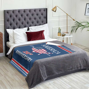 America 250th Anniversary 1776 2026 Patriotic USA Map Throw Blanket 250 Years of Freedom American Flag 4th of July Independence Celebration TS02 Print Your Wear