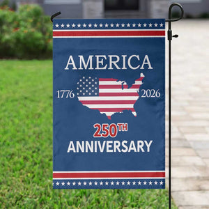 America 250th Anniversary 1776 2026 Patriotic USA Map Garden Flag 250 Years of Freedom American Flag 4th of July Independence Celebration TS02 Print Your Wear