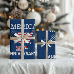 America 250th Anniversary 1776 2026 Patriotic USA Map Wrapping Paper Roll 250 Years of Freedom American Flag 4th of July Independence Celebration TS02 Print Your Wear