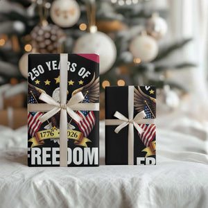 America 250th Anniversary 1776 2026 Patriotic Bald Eagle Wrapping Paper Roll 250 Years of Freedom 4th of July Independence Celebration TS02 Print Your Wear