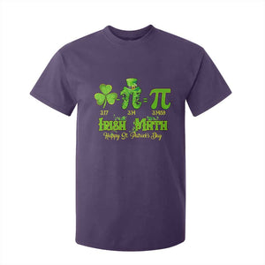 Funny Teacher St Patricks Day T Shirt For Kid Irish Math 3.14 Pi Shamrock Teacher Happy Day TS02 Purple Print Your Wear