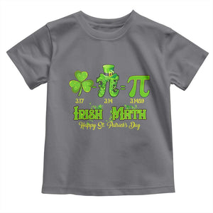 Funny Teacher St Patricks Day Toddler T Shirt Irish Math 3.14 Pi Shamrock Teacher Happy Day TS02 Charcoal Print Your Wear