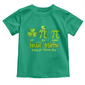 Funny Teacher St Patricks Day Toddler T Shirt Irish Math 3.14 Pi Shamrock Teacher Happy Day TS02 Irish Green Print Your Wear