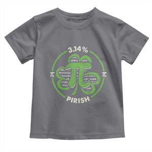 Funny Teacher St Patricks Day Toddler T Shirt Pi Day 3.14 Irish Funny Pirish Math Number Pi TS02 Charcoal Print Your Wear