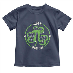 Funny Teacher St Patricks Day Toddler T Shirt Pi Day 3.14 Irish Funny Pirish Math Number Pi TS02 Navy Print Your Wear