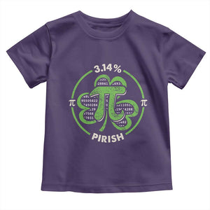 Funny Teacher St Patricks Day Toddler T Shirt Pi Day 3.14 Irish Funny Pirish Math Number Pi TS02 Purple Print Your Wear