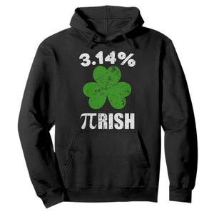 Funny Number Pi St. Patricks Day Hoodie 3.14% Pi-rish Irish Funny Math Pi Day Shamrock TS02 Black Printyourwear