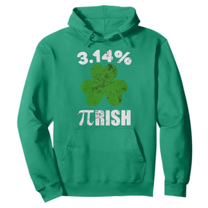 Funny Number Pi St. Patricks Day Hoodie 3.14% Pi-rish Irish Funny Math Pi Day Shamrock TS02 Irish Green Printyourwear