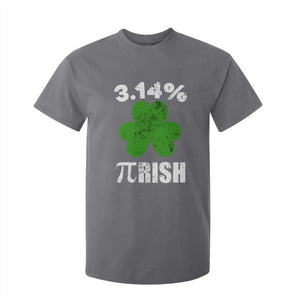 Funny Number Pi St Patricks Day T Shirt For Kid 3.14% Pi-rish Irish Funny Math Pi Day Shamrock TS02 Charcoal Print Your Wear