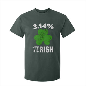 Funny Number Pi St Patricks Day T Shirt For Kid 3.14% Pi-rish Irish Funny Math Pi Day Shamrock TS02 Dark Forest Green Print Your Wear