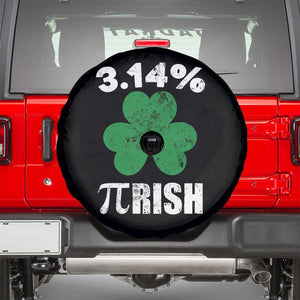 Funny Number Pi St Patricks Day Spare Tire Cover 3.14% Pi-rish Irish Funny Math Pi Day Shamrock TS02 Black Print Your Wear