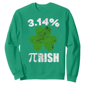 Funny Number Pi St. Patricks Day Sweatshirt 3.14% Pi-rish Irish Funny Math Pi Day Shamrock TS02 Irish Green Printyourwear