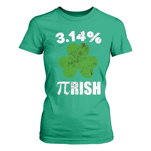 Funny Number Pi St Patricks Day T Shirt For Women 3.14% Pi-rish Irish Funny Math Pi Day Shamrock TS02 Irish Green Print Your Wear