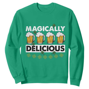 Funny St. Patricks Day Drinking Sweatshirt Magically Delicious Beers Lovers TS02 Irish Green Printyourwear