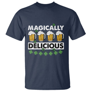Funny St. Patricks Day Drinking T Shirt Magically Delicious Beers Lovers TS02 Navy Printyourwear