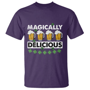 Funny St. Patricks Day Drinking T Shirt Magically Delicious Beers Lovers TS02 Purple Printyourwear