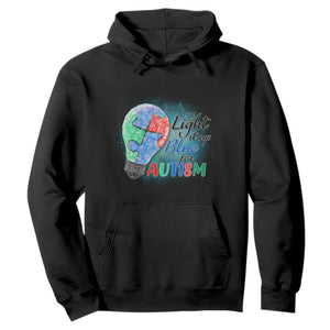 Autism Awareness Hoodie Light Up Blue Include Love Support TS02 Black Printyourwear