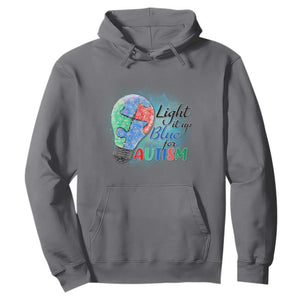 Autism Awareness Hoodie Light Up Blue Include Love Support TS02 Charcoal Printyourwear