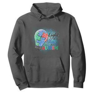 Autism Awareness Hoodie Light Up Blue Include Love Support TS02 Dark Heather Printyourwear