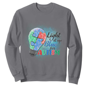 Autism Awareness Sweatshirt Light Up Blue Include Love Support TS02 Charcoal Printyourwear