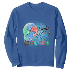 Autism Awareness Sweatshirt Light Up Blue Include Love Support TS02 Royal Blue Printyourwear