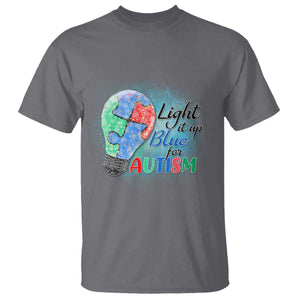 Autism Awareness T Shirt Light Up Blue Include Love Support TS02 Charcoal Printyourwear