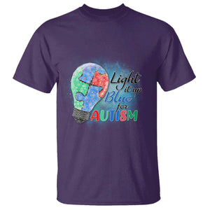 Autism Awareness T Shirt Light Up Blue Include Love Support TS02 Purple Printyourwear