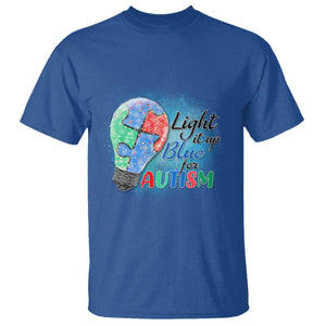 Autism Awareness T Shirt Light Up Blue Include Love Support TS02 Royal Blue Printyourwear