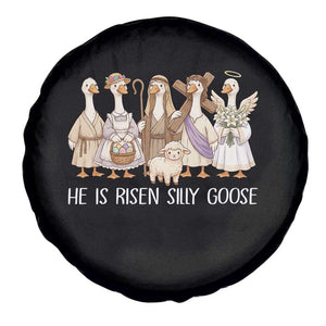 Funny Christian Easter He Is Risen Silly Goose Spare Tire Cover Cute Faith-Based Geese Parody Gift with Jesus TS02 Print Your Wear