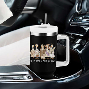 Funny Christian Easter He Is Risen Silly Goose Tumbler With Handle Cute Faith-Based Geese Parody Gift with Jesus TS02 Print Your Wear