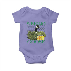 Funny Wrigley Goose Baby Onesie Section 538 Chicago TS02 Violet Print Your Wear
