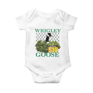 Funny Wrigley Goose Baby Onesie Section 538 Chicago TS02 White Print Your Wear