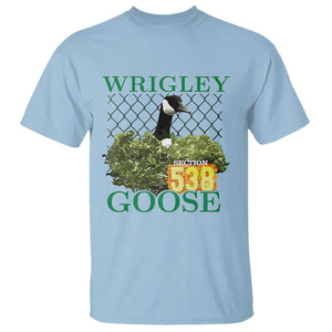 Funny Wrigley Goose T Shirt Section 538 Chicago TS02 Light Blue Print Your Wear