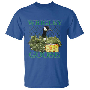Funny Wrigley Goose T Shirt Section 538 Chicago TS02 Royal Blue Print Your Wear