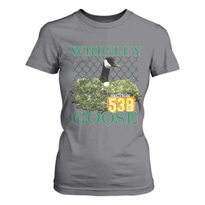 Funny Wrigley Goose T Shirt For Women Section 538 Chicago TS02 Charcoal Print Your Wear