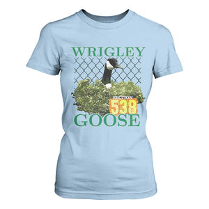 Funny Wrigley Goose T Shirt For Women Section 538 Chicago TS02 Light Blue Print Your Wear