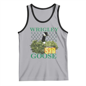 Funny Wrigley Goose Tank Top Section 538 Chicago TS02 Athletic Heather Black Print Your Wear