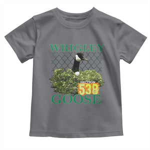 Funny Wrigley Goose Toddler T Shirt Section 538 Chicago TS02 Charcoal Print Your Wear