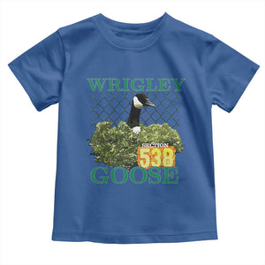 Funny Wrigley Goose Toddler T Shirt Section 538 Chicago TS02 Royal Blue Print Your Wear