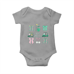 Lets Par-tee Coquette Golf Bows Baby Onesie Preppy Pink and Green Golf Cart n Bag Golfing Lover Club TS02 Sport Gray Print Your Wear