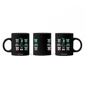 Lets Par-tee Coquette Golf Bows Coffee Mug Preppy Pink and Green Golf Cart n Bag Golfing Lover Club TS02 Print Your Wear