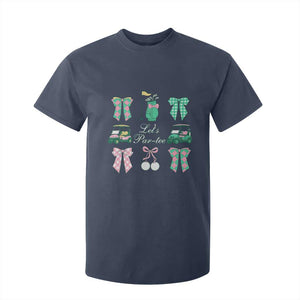 Lets Par-tee Coquette Golf Bows T Shirt For Kid Preppy Pink and Green Golf Cart n Bag Golfing Lover Club TS02 Navy Print Your Wear