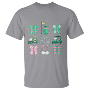 Lets Par-tee Coquette Golf Bows T Shirt Preppy Pink and Green Golf Cart n Bag Golfing Lover Club TS02 Sport Gray Print Your Wear
