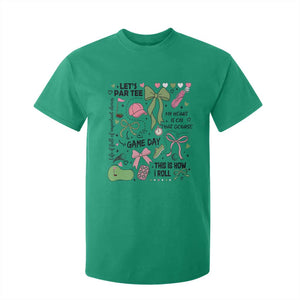 Lets Par-tee Coquette Golf Bows T Shirt For Kid Pink and Green Gear Girls Game Day Golfing Tradition TS02 Irish Green Print Your Wear