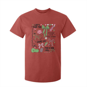 Lets Par-tee Coquette Golf Bows T Shirt For Kid Pink and Green Gear Girls Game Day Golfing Tradition TS02 Red Print Your Wear