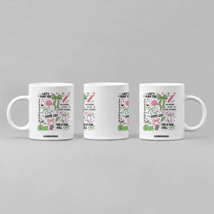 Lets Par-tee Coquette Golf Bows Coffee Mug Pink and Green Gear Girls Game Day Golfing Tradition TS02 Print Your Wear